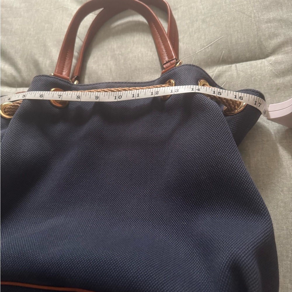Michael Kors Navy and Brown Shoulder Bag - Picture 7 of 8